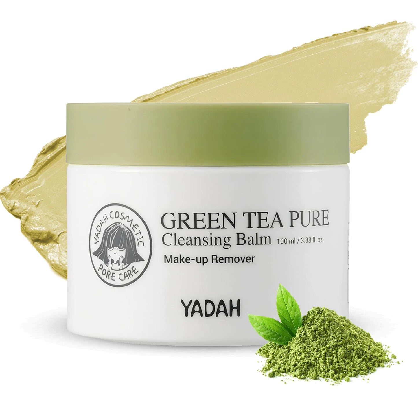 YADAH Green Tea Cleansing Balm (3.38fl oz) - Makeup Remover Moisturizing Residue-Free. Korean Skin Care. Vegan Hypoallergenic.