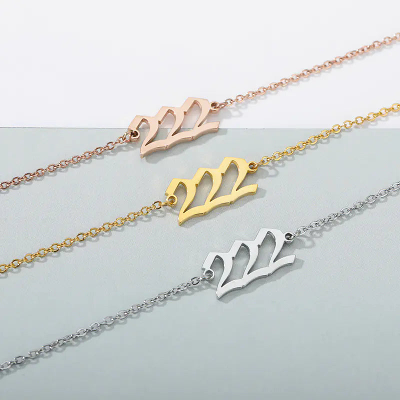 Stainless Steel Personal Lucky Angel Digital Bracelet