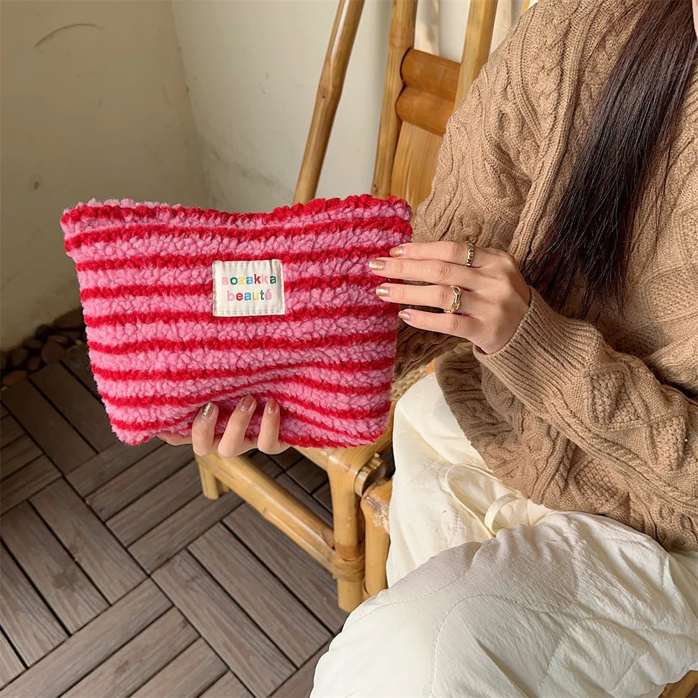 Plush Cosmetic Storage Bag