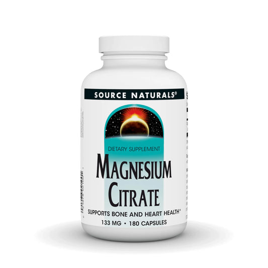 Source Naturals Magnesium Citrate Supports Bone and Heart Health* 133 mg - 180 Capsules