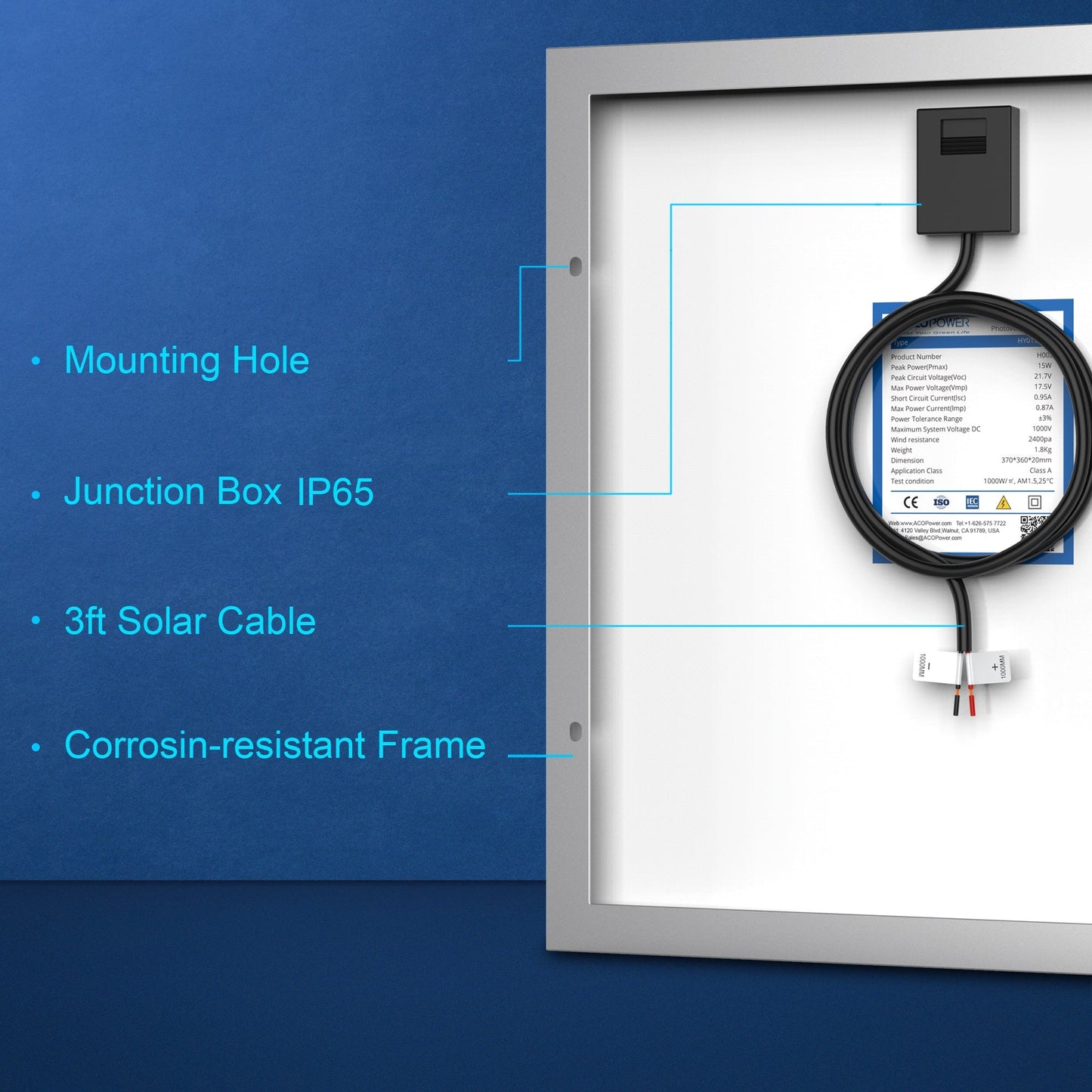 15 Watt 12 Volt Polycrystalline Solar Panel - Shaikat And Zuthi’s Tech Ideas