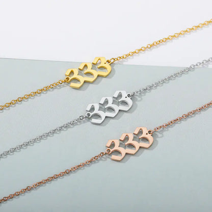 Stainless Steel Personal Lucky Angel Digital Bracelet