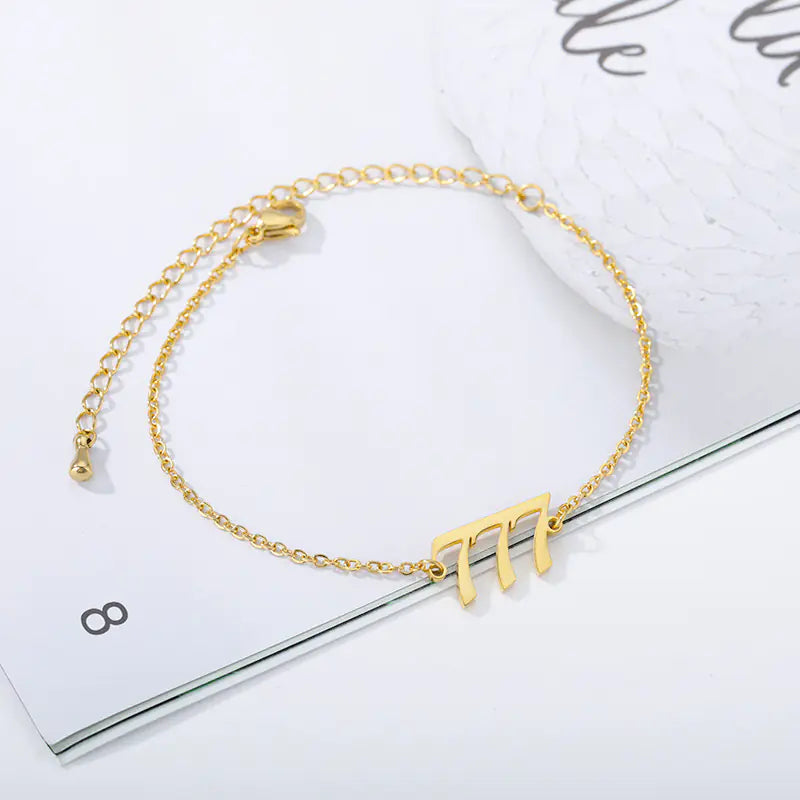 Stainless Steel Personal Lucky Angel Digital Bracelet