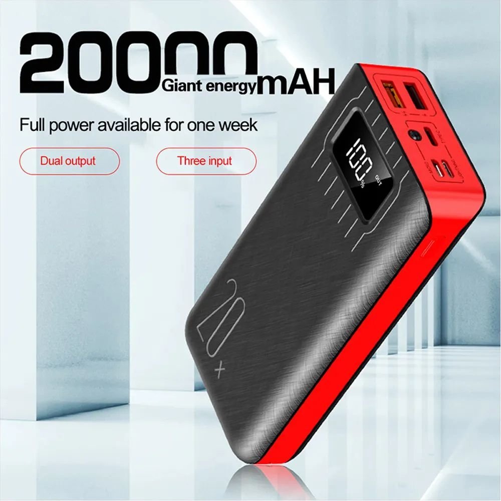 20000mAh External Battery Power Bank Dual USB With LED Flashlight - Shaikat And Zuthi’s Tech Ideas