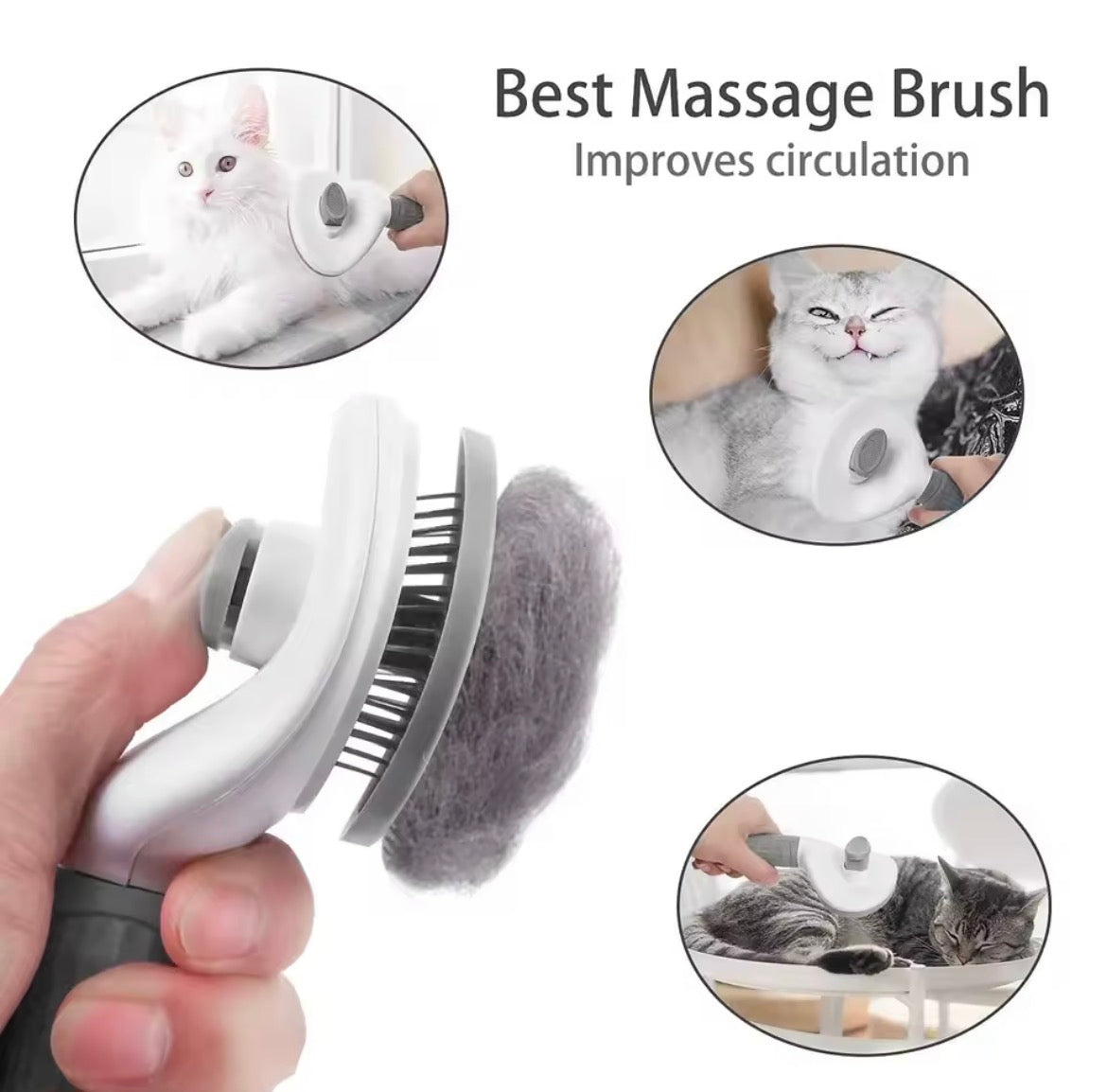 Cat Brush Self Cleaning Slicker Brush for Shedding and Grooming Removes Loose Undercoat Mats and Tangled Hair Grooming Comb for Cats Dogs Gray.                              #doggrooming #catgrooming #petbrush #deshedding