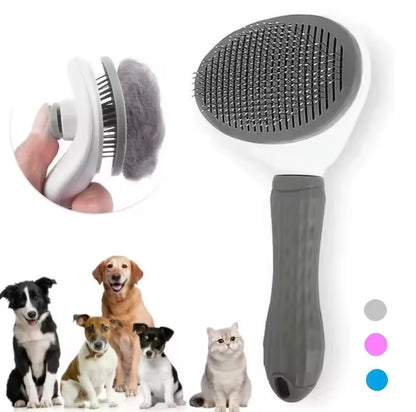 Cat Brush Self Cleaning Slicker Brush for Shedding and Grooming Removes Loose Undercoat Mats and Tangled Hair Grooming Comb for Cats Dogs Gray.                              #doggrooming #catgrooming #petbrush #deshedding