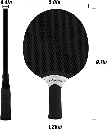 Senston Table Tennis Rackets Set Professional Table Tennis Racket with 3 Balls Composite Rubber Ping Pong Paddle Set