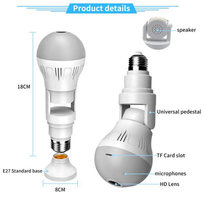 360° Panoramic Hidden Light Bulb Wifi Camera - Shaikat And Zuthi’s Tech Ideas