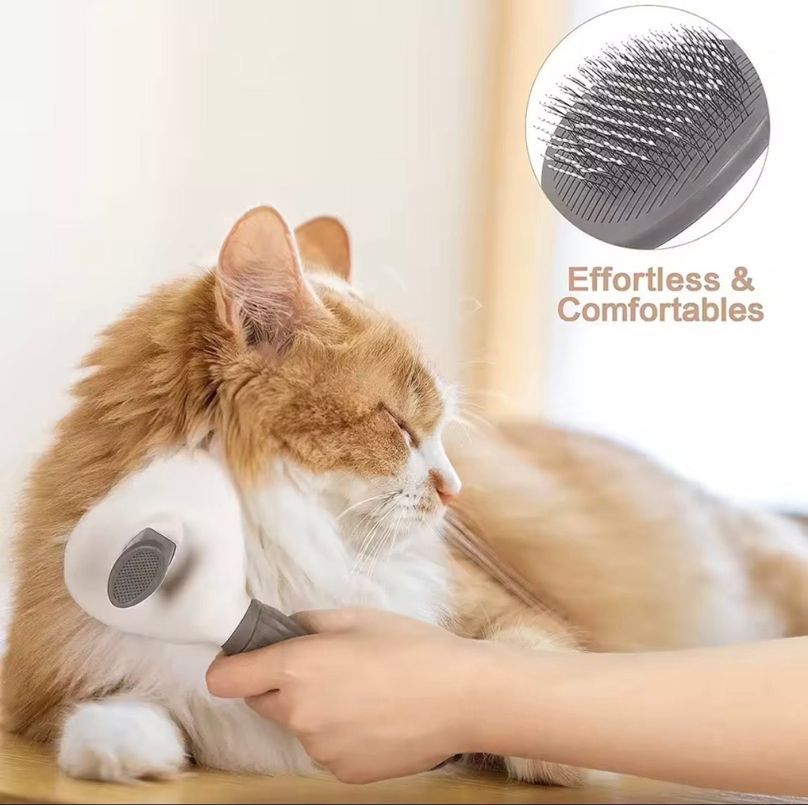 Cat Brush Self Cleaning Slicker Brush for Shedding and Grooming Removes Loose Undercoat Mats and Tangled Hair Grooming Comb for Cats Dogs Gray.                              #doggrooming #catgrooming #petbrush #deshedding