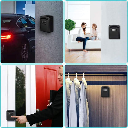 Key Lock Box for Outside – Heavy-Duty Waterproof Key Safe with 5-Key Capacity & Resettable Code for Home, Garage, Airbnb & Emergency Access