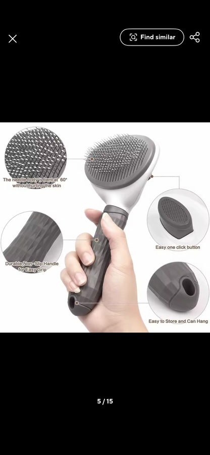 Cat Brush Self Cleaning Slicker Brush for Shedding and Grooming Removes Loose Undercoat Mats and Tangled Hair Grooming Comb for Cats Dogs Gray.                              #doggrooming #catgrooming #petbrush #deshedding