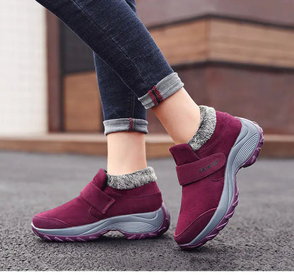 Warm Women's Cushion Sole Non-Slip Sports Shoes