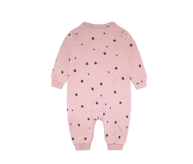 Baby Romper Long Sleeve Moon Stars Outfit for Infants