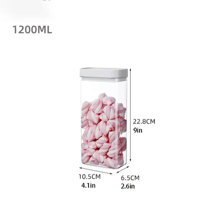 3pc Airtight Food Storage Jars for Kitchen Snacks