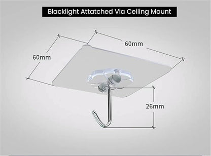 Blacklight Ping Pong Set Glow in The Dark Ping Pong UV Floodlight Table Tennis Neon Ping Pong Ceiling Attachment