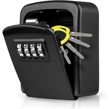 Key Lock Box for Outside – Heavy-Duty Waterproof Key Safe with 5-Key Capacity & Resettable Code for Home, Garage, Airbnb & Emergency Access