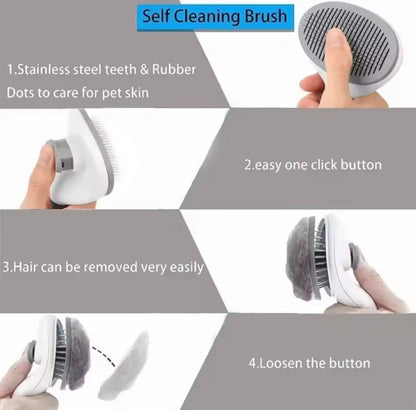 Cat Brush Self Cleaning Slicker Brush for Shedding and Grooming Removes Loose Undercoat Mats and Tangled Hair Grooming Comb for Cats Dogs Gray.                              #doggrooming #catgrooming #petbrush #deshedding
