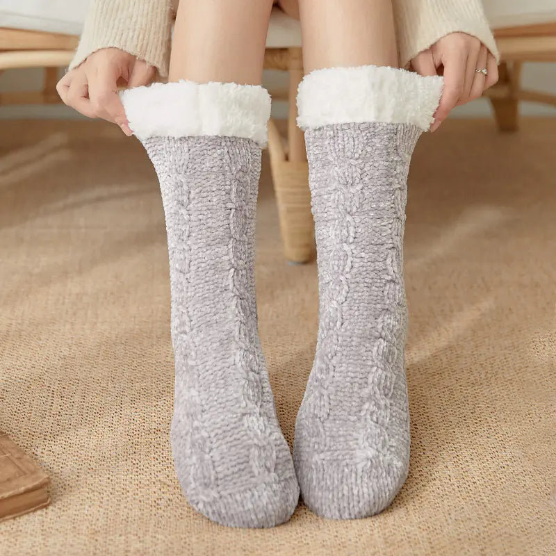 Plus Velvet Ladies Winter Warm Floor Sleeping Socks