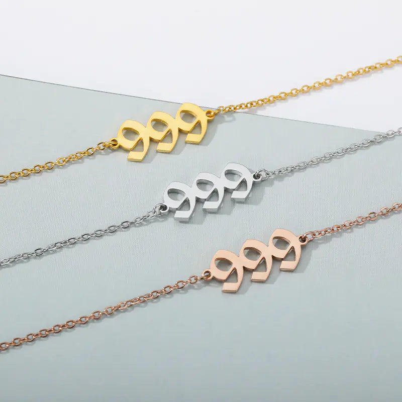 Stainless Steel Personal Lucky Angel Digital Bracelet
