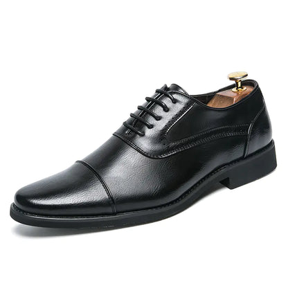 Men's Leather Dress Shoes - Stylish Business Casual