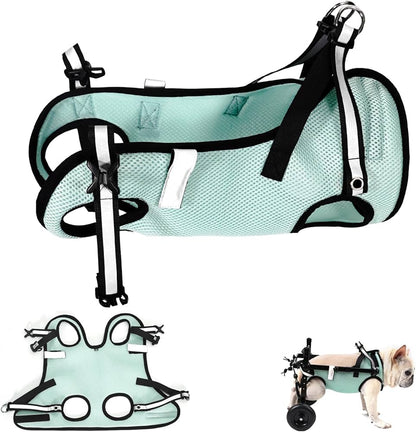 BECROWM Dog Wheelchair for Back Legs Adjustable Dog Wheelchairs with 2 Wheels Pet Doggy Wheelchairs with Disabled Hind Legs Walking-Dog Leg Brace and Hip Support Light Weight (S)