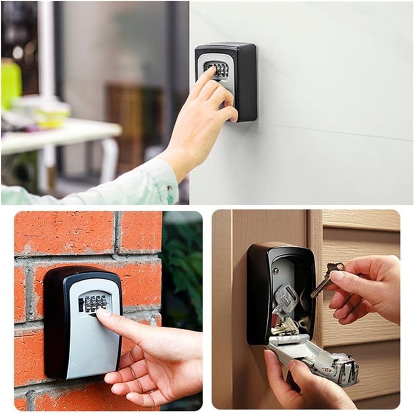 Key Lock Box for Outside – Heavy-Duty Waterproof Key Safe with 5-Key Capacity & Resettable Code for Home, Garage, Airbnb & Emergency Access