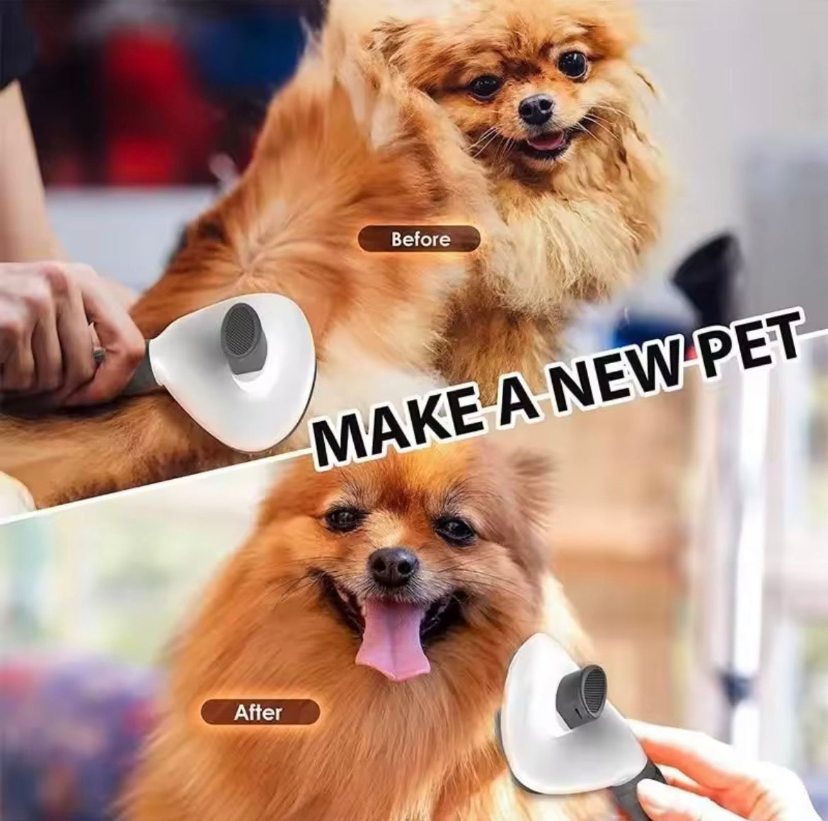 Cat Brush Self Cleaning Slicker Brush for Shedding and Grooming Removes Loose Undercoat Mats and Tangled Hair Grooming Comb for Cats Dogs Gray.                              #doggrooming #catgrooming #petbrush #deshedding