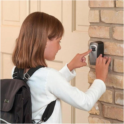 Key Lock Box for Outside – Heavy-Duty Waterproof Key Safe with 5-Key Capacity & Resettable Code for Home, Garage, Airbnb & Emergency Access