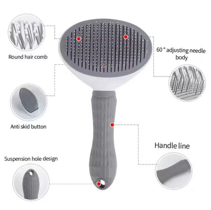 Cat Brush Self Cleaning Slicker Brush for Shedding and Grooming Removes Loose Undercoat Mats and Tangled Hair Grooming Comb for Cats Dogs Gray.                              #doggrooming #catgrooming #petbrush #deshedding
