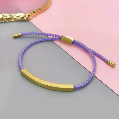 Adjustable Titanium Steel Hollow Elbow Braid Bracelet