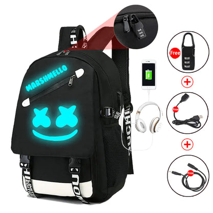 Glow-in-the-Dark Backpack for Students and Casual Use