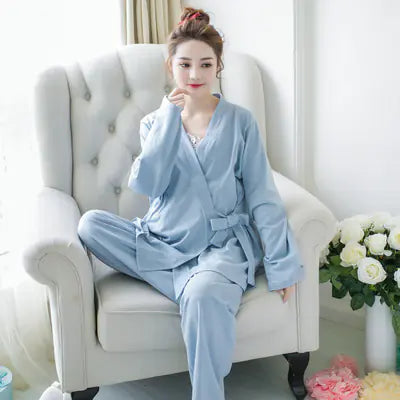Spring Summer Nursing Pajama Set for New Mothers