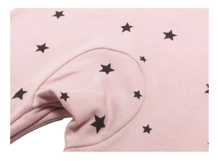 Baby Romper Long Sleeve Moon Stars Outfit for Infants