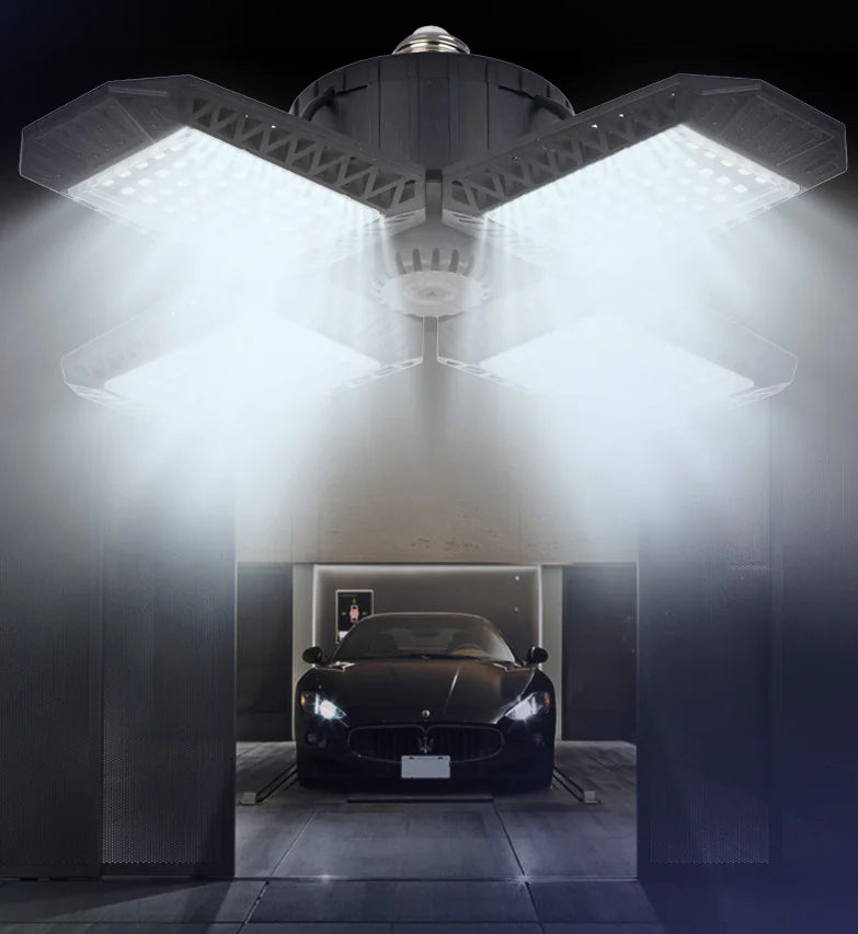 80W LED Garage Light with Folding Design