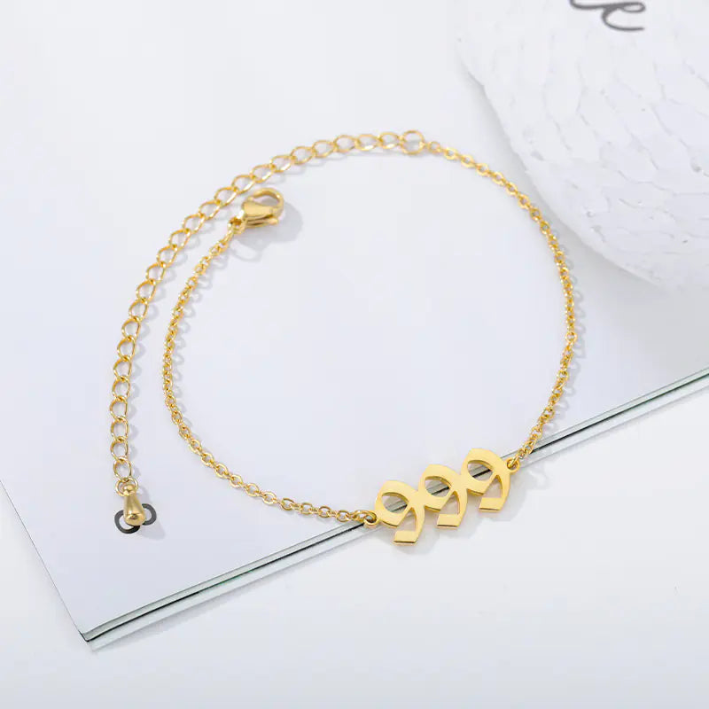 Stainless Steel Personal Lucky Angel Digital Bracelet