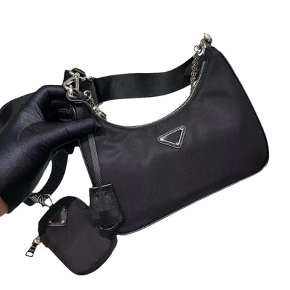 P Family 3-in-1 Nylon Chain Shoulder Bag