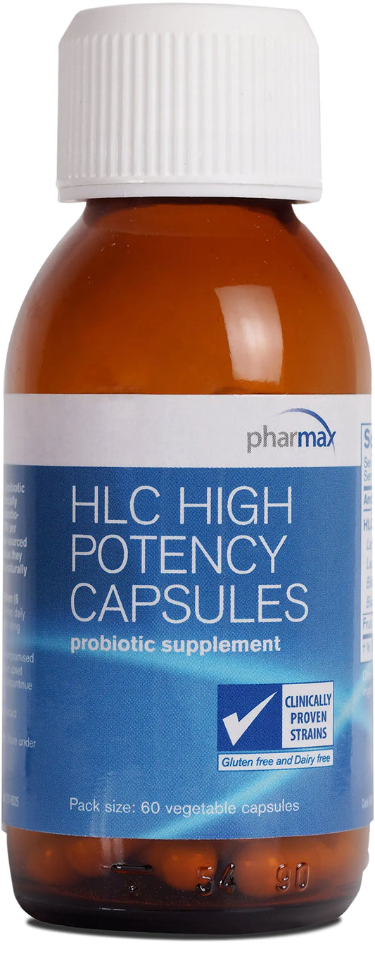 Pharmax HLC High Potency Capsules | Probiotics to Promote Gastrointestinal Health in Adults and Children | 60 Capsules
