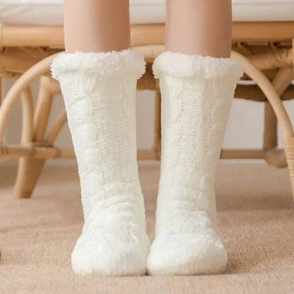 Plus Velvet Ladies Winter Warm Floor Sleeping Socks