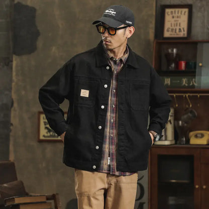 Men's Cotton Lapel Vintage Cargo Jacket Spring 2025