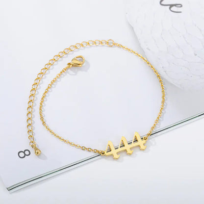 Stainless Steel Personal Lucky Angel Digital Bracelet