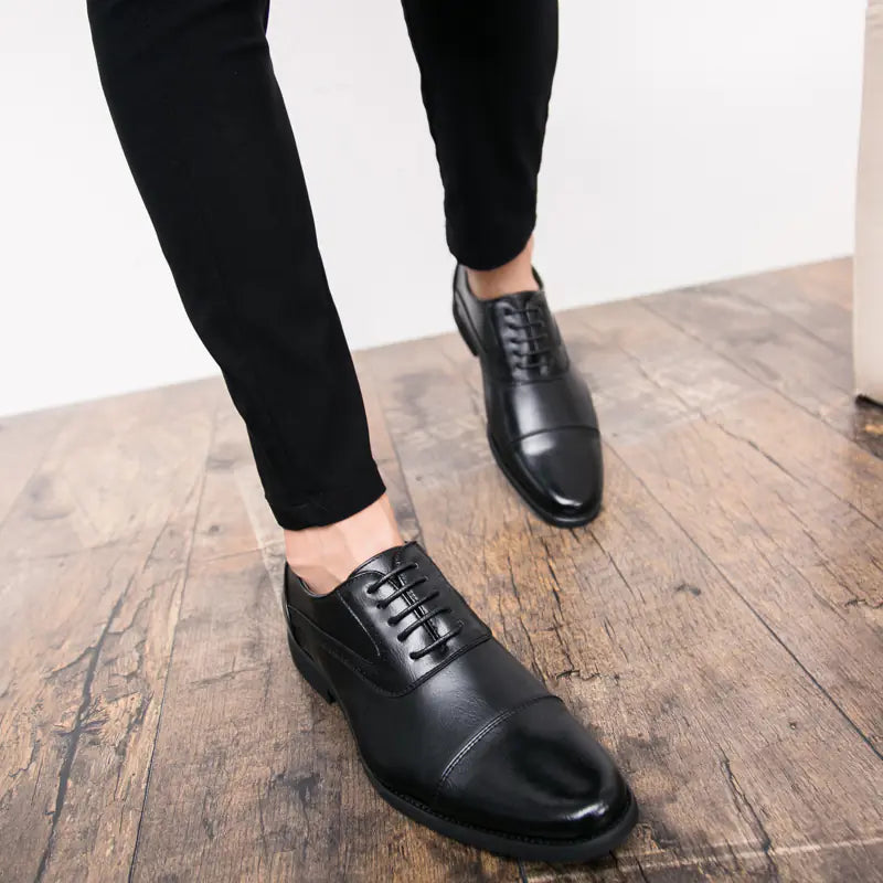 Men's Leather Dress Shoes - Stylish Business Casual