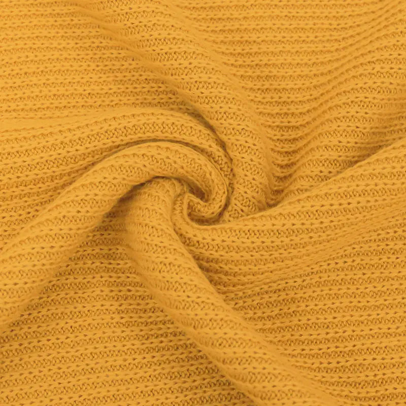 Winter Warm Solid Color Knit Sweater Dress for Plus Size
