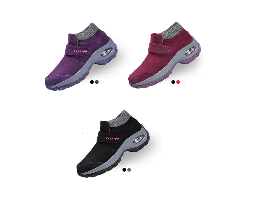 Warm Women's Cushion Sole Non-Slip Sports Shoes