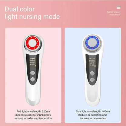 RF & EMS Multi Functional Beauty Devices With Red Blue Light Therapy, Deep Cleansing On Skin Care Tools