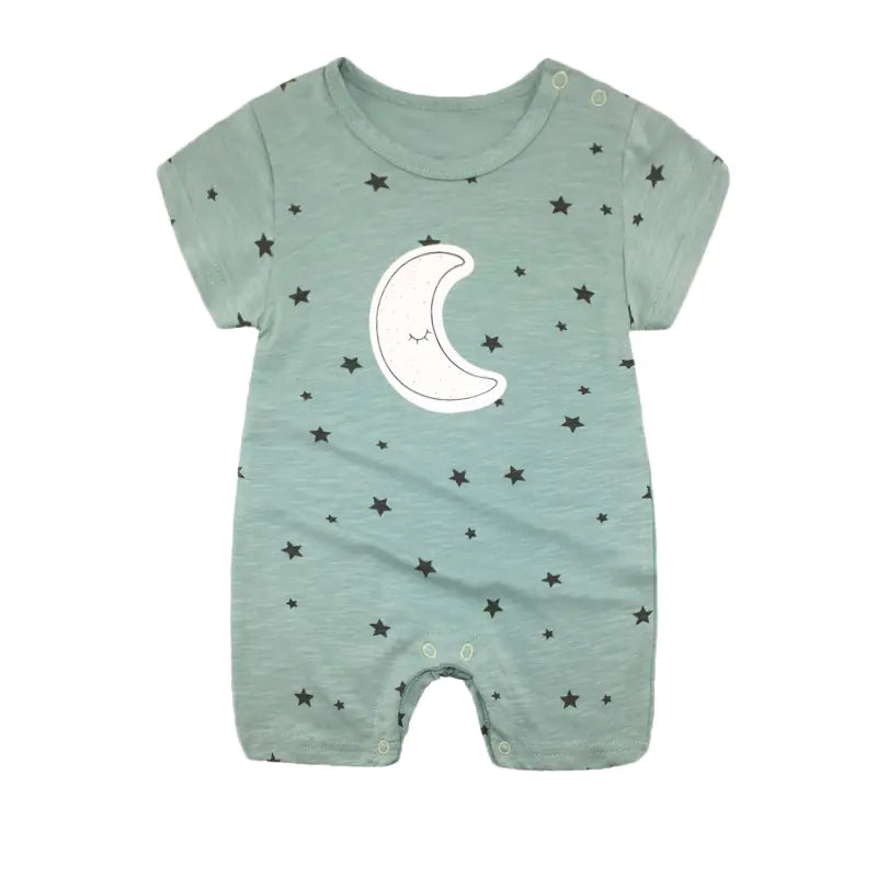 Baby Romper Long Sleeve Moon Stars Outfit for Infants