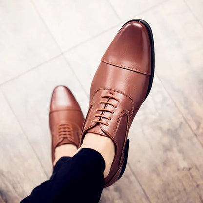 Men's Leather Dress Shoes - Stylish Business Casual