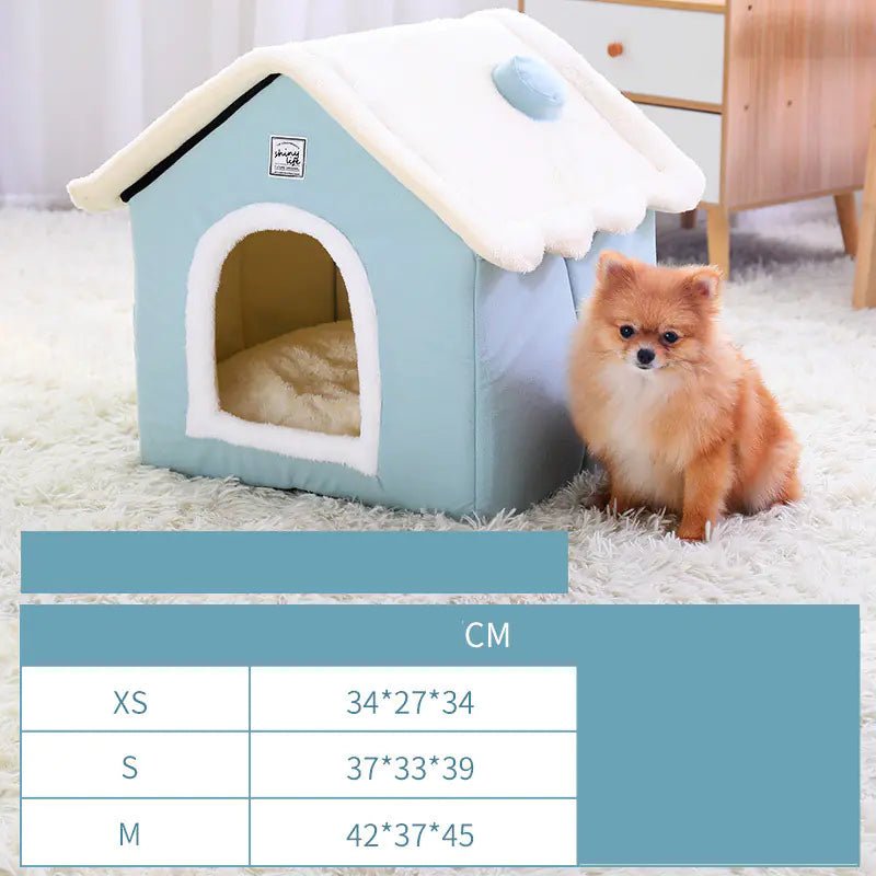 Dog House Indoor Memory Sponge, Foldable Dog House Kennel Bed Mat with Cushion for Small Medium Large Dogs Cats, Winter Warm Cat Nest Puppy Cave Sofa Pet Products - Shaikat And Zuthi’s Tech Ideas