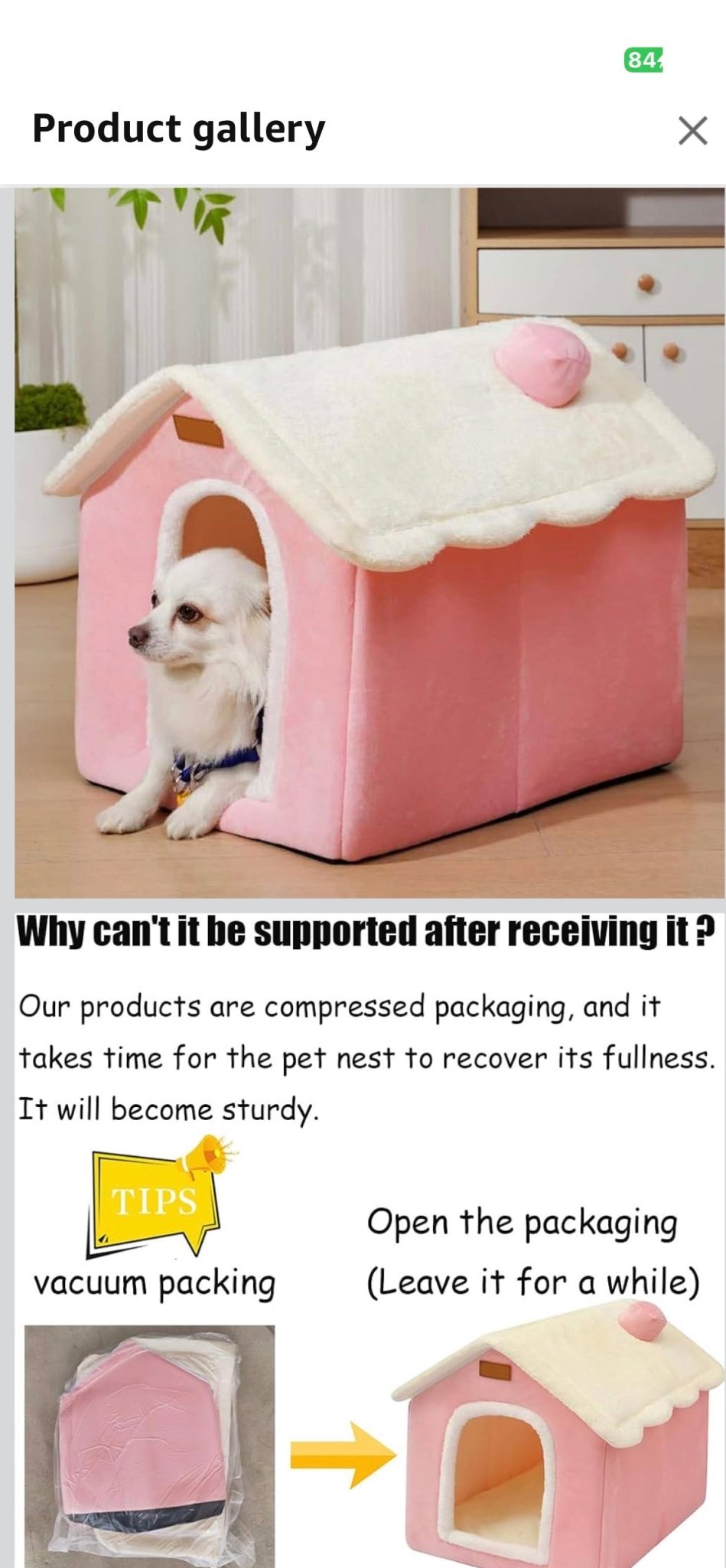 Dog House Indoor Memory Sponge, Foldable Dog House Kennel Bed Mat with Cushion for Small Medium Large Dogs Cats, Winter Warm Cat Nest Puppy Cave Sofa Pet Products - Shaikat And Zuthi’s Tech Ideas