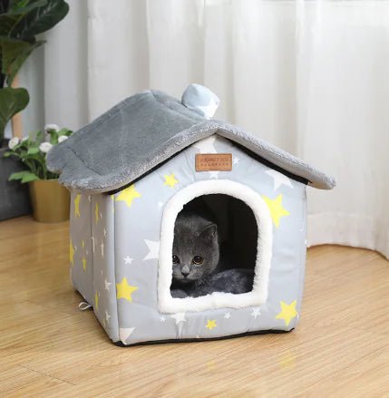 Dog House Indoor Memory Sponge, Foldable Dog House Kennel Bed Mat with Cushion for Small Medium Large Dogs Cats, Winter Warm Cat Nest Puppy Cave Sofa Pet Products - Shaikat And Zuthi’s Tech Ideas