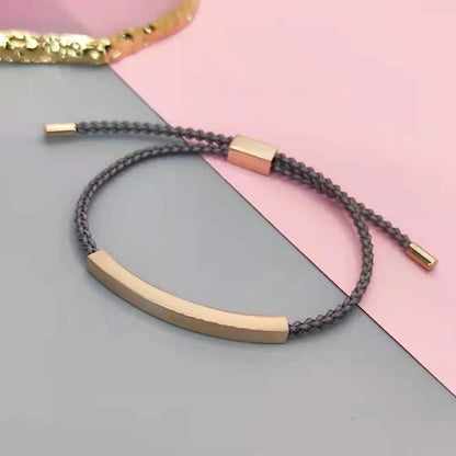 Adjustable Titanium Steel Hollow Elbow Braid Bracelet